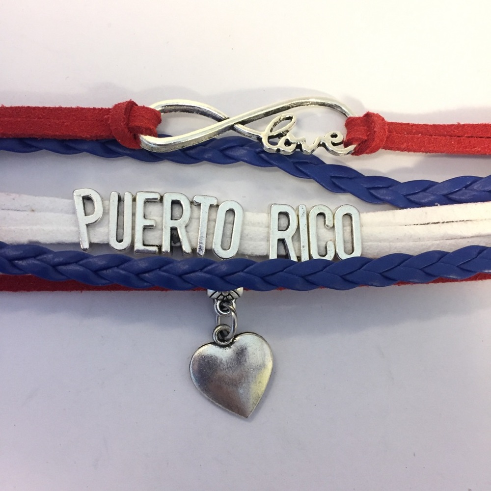 Puerto Rico leather charm Bracelet - Picture 3 of 6